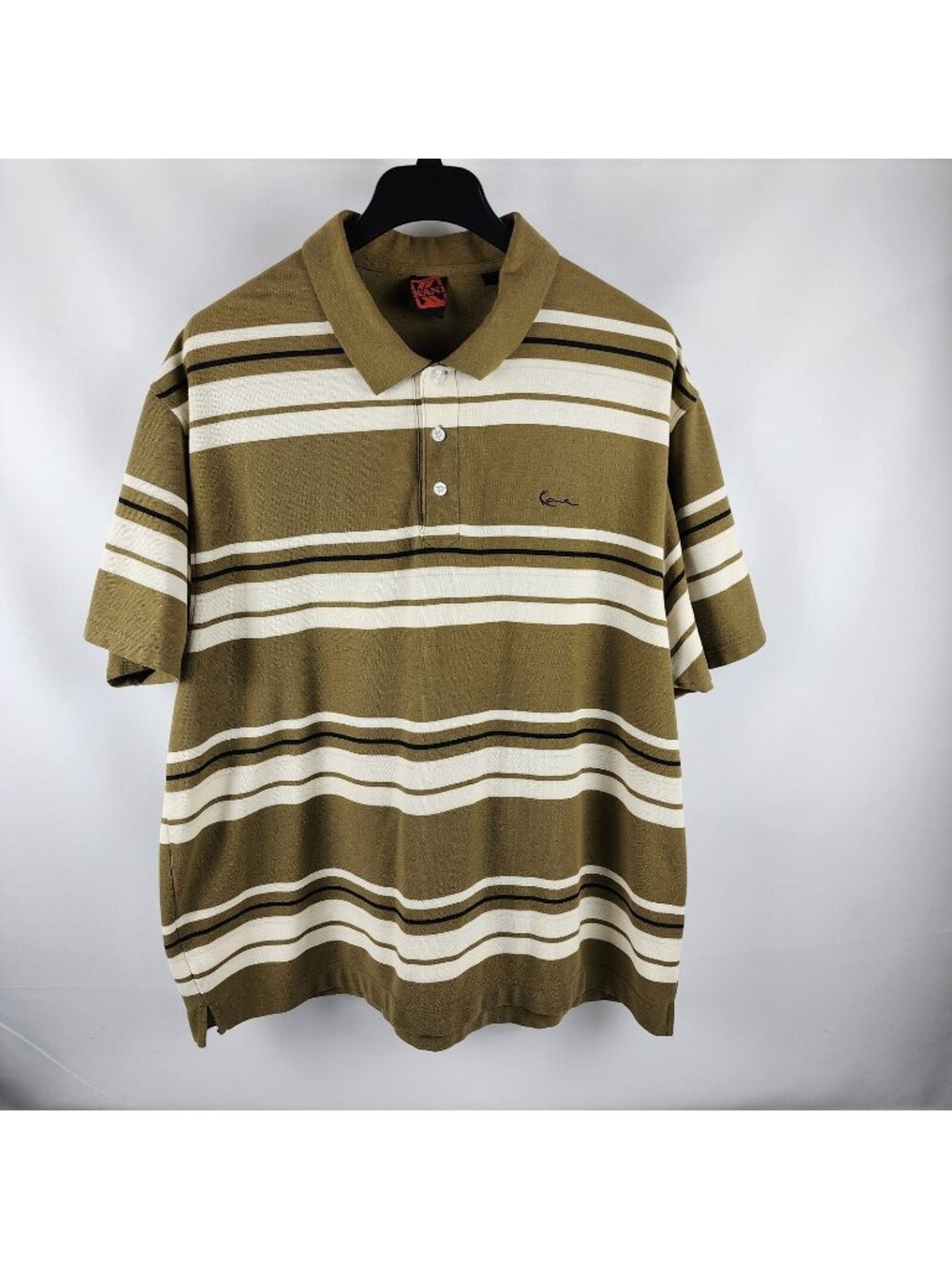 Karl Kani Shirt Mens 4X Multi Striped Vintage Y2K Hip Hop Golf Polo